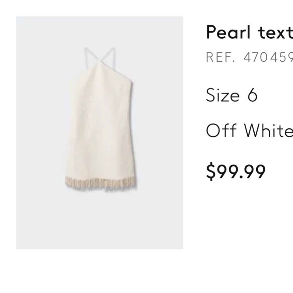 Mango Textured Pearl Dress
